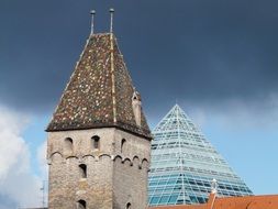 The city&#039;s architecture Metzgerturm Ulm