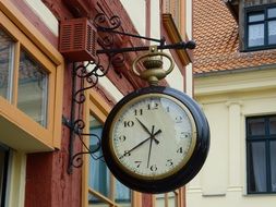 antique Round Wall Hanging clock in old town