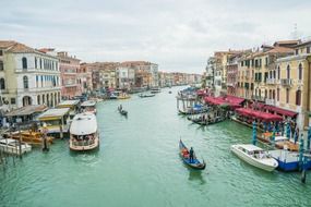 gondola on the canal in venice