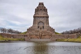 Monument to the Battle of the Nations at winter, germany, leipzig