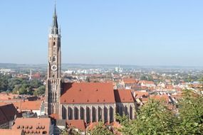 church landshut bavaria city day view