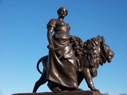 copper statue in London, England