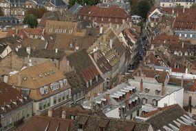 roof view of medieval town, france, strasbourg