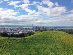 scenic view of city from Mount Eden, New Zealand, Auckland