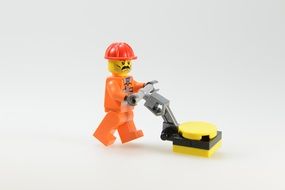 lego bloks clean worker