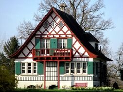 farm house with balcony