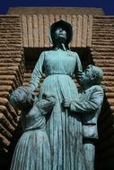 voortrekker monument, bronze statue of woman with two kids, South Africa, Pretoria