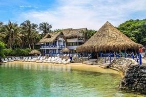 bungalow on beach, colombia, cartagena de indias