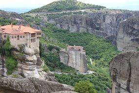 meteora monastery landscape Greece