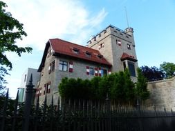 medieval style building with tower, austria, salzburg