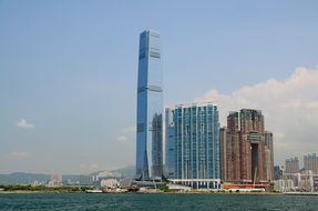 International Commerce Centre skyscraper in city, china, hong kong