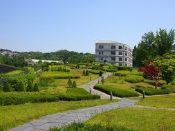 University with beautiful garden