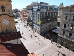 old town center street, cityscape