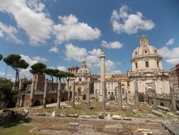 roman forum ruin, italy, rome