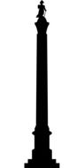 silhouette of admiral nelson statue, illustration