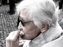 Eating woman