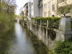 old buildings at channel, germany, munich