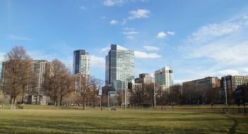 multi-storey modern apartments at park, usa, massachusetts, boston