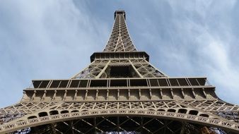 eiffel tower steel construction, france, paris