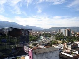 roof view of city at mountains, colombia