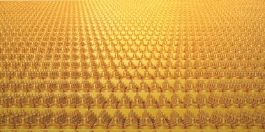 golden buddhas of Wat Phra Dhammakaya, thailand, Bangkok