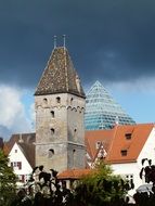 View of the roofs of the city of Ulm