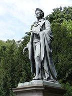 Schiller monument near green trees