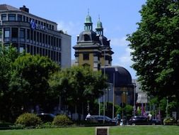 st andrew’s church at summer, germany, Dusseldorf