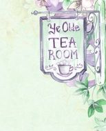 old vintage tea room sign drawing