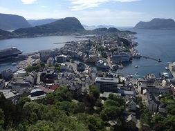 panorama of aalesund, norway