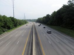 traffic on highway in countryside