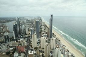 australia city skyscrapers ocean coast