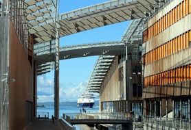 modern city port in Oslo in Norway