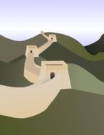 drawing of great wall of china