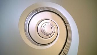 modern spiral stairwell