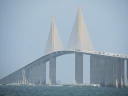 Bob Graham Sunshine Skyway Bridge across tampa bay, usa, florida