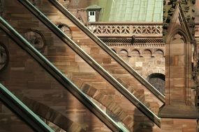 roof of medieval cathedral, fragment, france, strasbourg