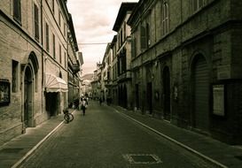 shopping street in old town, italy