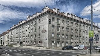 transport at crosswalk in city, austria, vienna