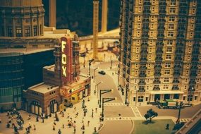 fox theatre in downtown, lego toys model