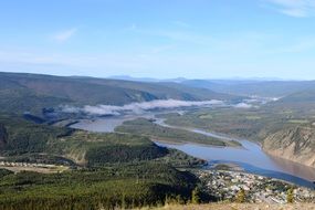 yukon river dawson city canada beautiful view