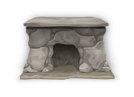 grey stone fireplace, illustration