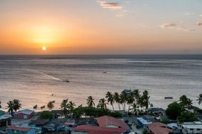 sunset on the ocean, venezuela