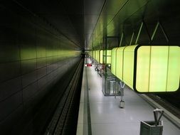 metro station platform, top view, germany, hamburg