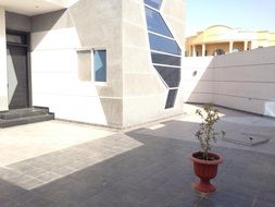 rooftop terrace of modern residential building