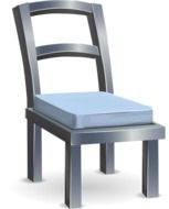 grey chair, illustration