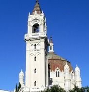 top of Church of San Manuel y San Benito at sky, spain, madrid