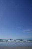 Wide beach against a clear sky, france, brittany
