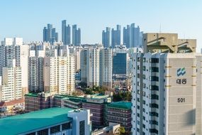 city urban skyscrapers scene