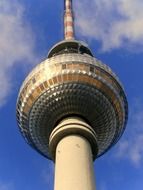 observation deck of tv tower at sky, germany, berlin